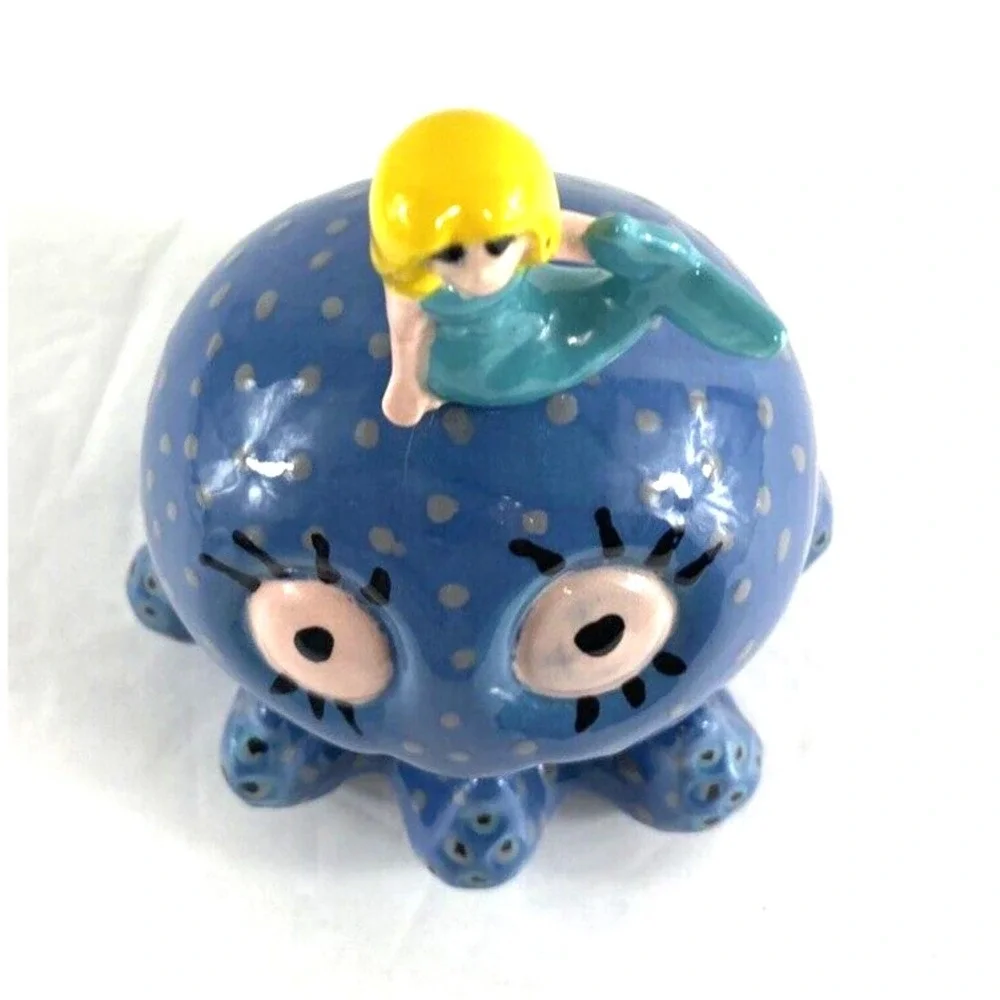 Vintage Mermaid on Octopus Figurine 5